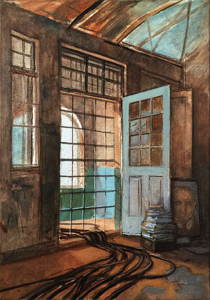 Coşkun Sami, "Envanter II", 2015. Tuval üzerine yağlı boya, 50 x 35 cm. Coşkun Sami, "Envanter II", 2015. Tuval üzerine yağlı boya, 50 x 35 cm.